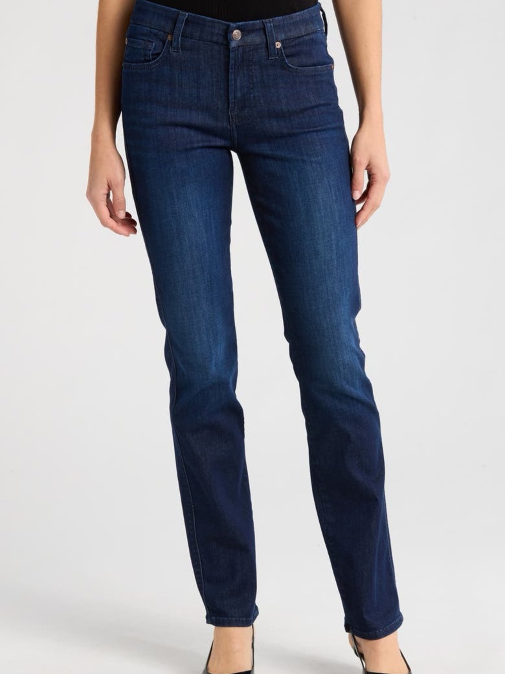 7FAM 7 For All Mankind Kimmie Straight Jeans Dark Wash 28
